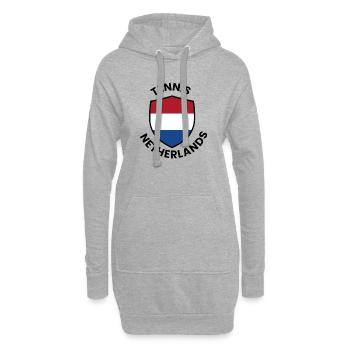 Bouclier des Pays-Bas de Tennis - Sweat-shirt à capuche long Femme - gris chiné - Devant