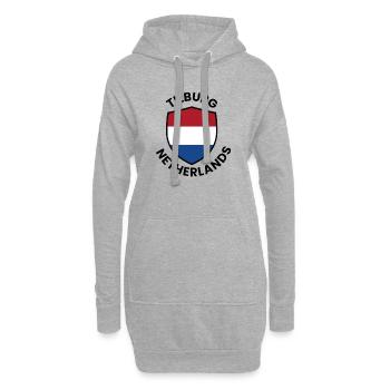 Bouclier de Tilburg, Pays-Bas - Sweat-shirt à capuche long Femme - gris chiné - Devant