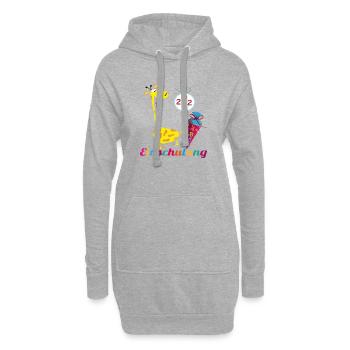 Einschulung 2026  - Hoodie-Kleid - Grau meliert - Vorne