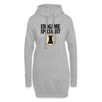 Spécialiste des Finales Échecs - Design Tour - Sweat-shirt à capuche long Femme - gris chiné - Devant