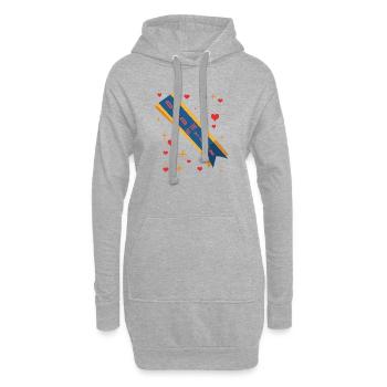 Vater des Jahres Abzeichen - Hoodie-Kleid - Grau meliert - Vorne
