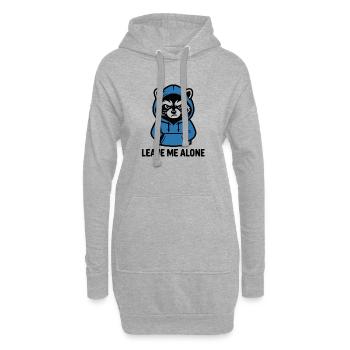 Raton laveur introverti - Design Leave Me Alone - Sweat-shirt à capuche long Femme - gris chiné - Devant