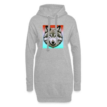 Wolf - Hoodie-Kleid - Grau meliert - Vorne