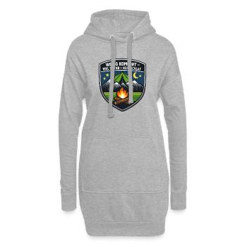 Wenig Komfort – Viel Natur Campbadge - Hoodie-Kleid - Grau meliert - Vorne