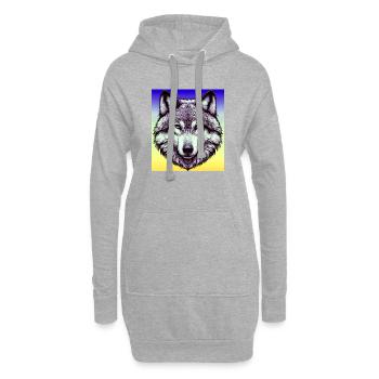 Wolf - Hoodie-Kleid - Grau meliert - Vorne