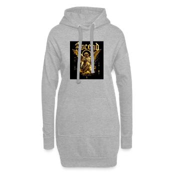 Goldener Engel Ascensus - Hoodie-Kleid - Grau meliert - Vorne