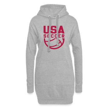 USA Soccer - Sweat-shirt à capuche long Femme - gris chiné - Devant