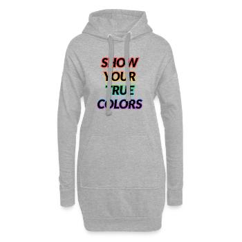 ZEIG DEINE WAHREN FARBEN LGBT Pride Month - Hoodie-Kleid - Grau meliert - Vorne
