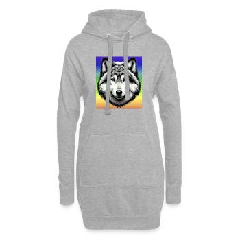 Wolf - Hoodie-Kleid - Grau meliert - Vorne