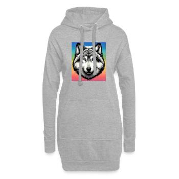 Wolf - Hoodie-Kleid - Grau meliert - Vorne