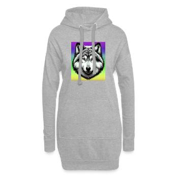 Wolf - Hoodie-Kleid - Grau meliert - Vorne