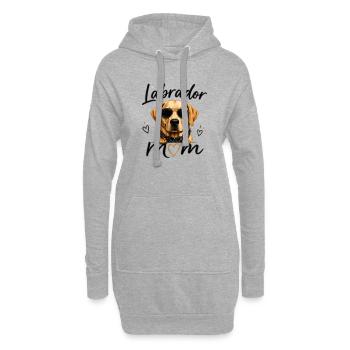 Labrador Mom – Cadeau pour les fans de Labrador - Sweat-shirt à capuche long Femme - gris chiné - Devant
