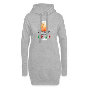 Italian Sunset Aperitivo Glass - Hoodie Dress - heather grey - Front