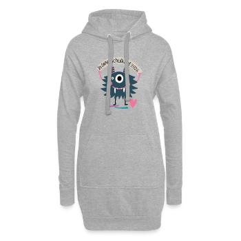 Schulanfang 2026 - Hoodie-Kleid - Grau meliert - Vorne
