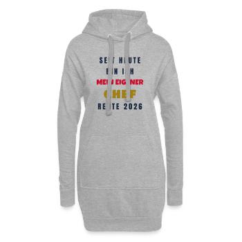Rente Seit heute bin ich mein eigener Chef - Hoodie-Kleid - Grau meliert - Vorne