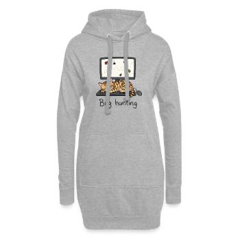 Bengal Cat IT & Programmer Humor - Hoodie Dress - heather grey - Front