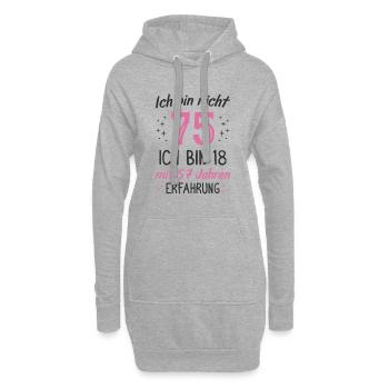 75. Geburtstag Lustig 75 Jahre Geburtstagsgeschenk - Hoodie-Kleid - Grau meliert - Vorne
