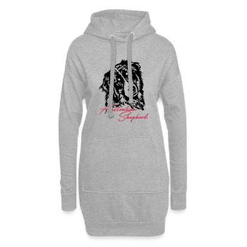 Berger australien Aussie Dog Wilsigns Dog - Sweat-shirt à capuche long Femme - gris chiné - Devant