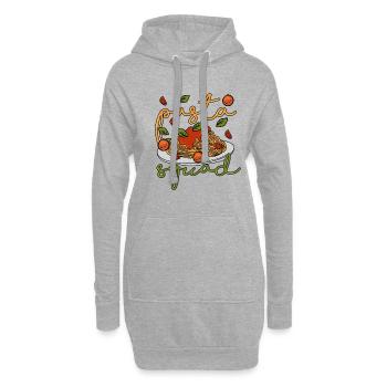 Pasta Squad Spaghetti Ironic Dicton Cuisine - Sweat-shirt à capuche long Femme - gris chiné - Devant