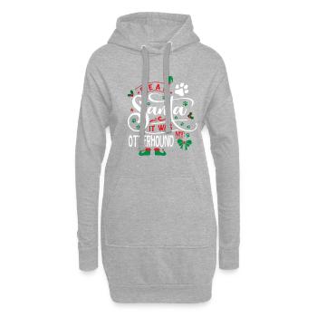 Weihnachten Hund Hunderasse Otterhund - Hoodie-Kleid - Grau meliert - Vorne