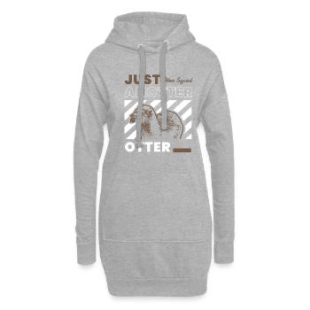 Anotter Otter Ironischer süßer Seeotter Wildtier - Hoodie-Kleid - Grau meliert - Vorne