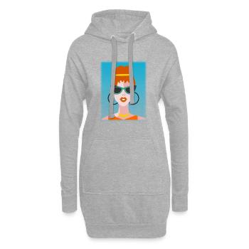 FEMME. FILLE. ADOLESCENT. JOURNEE DE LA FEMME - Sweat-shirt à capuche long Femme - gris chiné - Devant