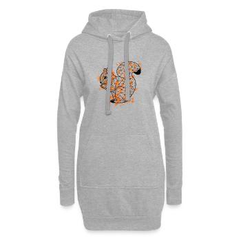 Squirrell GeomeTRIX bunt - Hoodie-Kleid - Grau meliert - Vorne