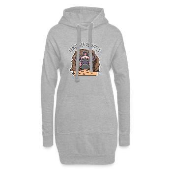 Häng mal gemütlich ab! wie die kleine Fledermaus! - Hoodie-Kleid - Grau meliert - Vorne