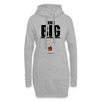 Voir grand - Motivation - Sweat-shirt à capuche long Femme - gris chiné - Devant