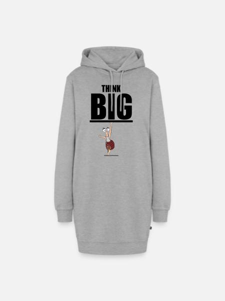 Motivation - Hoodie-Kleid - Grau meliert
