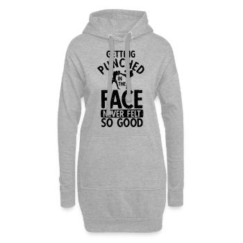 Kickboxing - Hoodie-Kleid - Grau meliert - Vorne