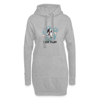 FRENCH BULLDOGGE LIEBE HUNDEN BULLDOGGEN SÜß MOTIV - Hoodie-Kleid - Grau meliert - Vorne