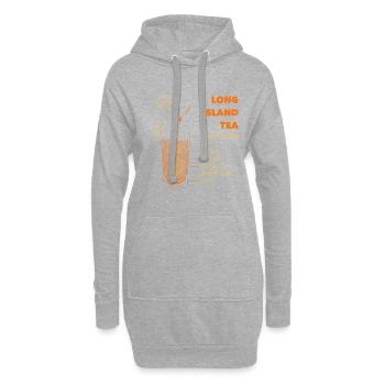 Long Iceland Ice Tea Cocktail Cadeau - Sweat-shirt à capuche long Femme - gris chiné - Devant