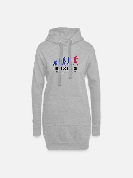 Boxing evolution - Hoodie-Kleid - Grau meliert