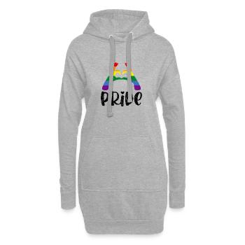 STOLZ HERZ HERZEN LIEBEN LIEBE LBGT QUEER SPRÜCHE - Hoodie-Kleid - Grau meliert - Vorne