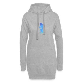 Radfoan Radfahren Radtour Radeln - Hoodie-Kleid - Grau meliert - Vorne