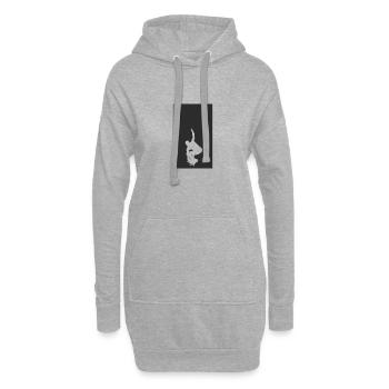 Skateboard Skateboarder Skate Skateboard - Sweat-shirt à capuche long Femme - gris chiné - Devant