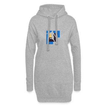 Fussball Kicker Tormann Torwart - Hoodie-Kleid - Grau meliert - Vorne