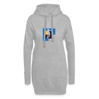 Skateboard Skateboarder Halfpipe Skateboarder - Hoodie-Kleid - Grau meliert - Vorne