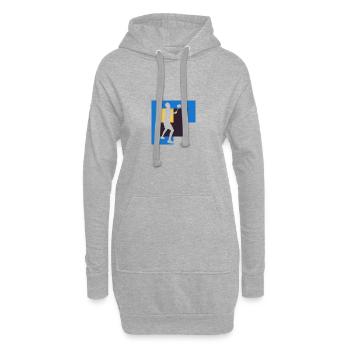 Badminton Clear Badmintonspieler Smash - Hoodie-Kleid - Grau meliert - Vorne