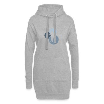 Skater Skateboard - Sweat-shirt à capuche long Femme - gris chiné - Devant
