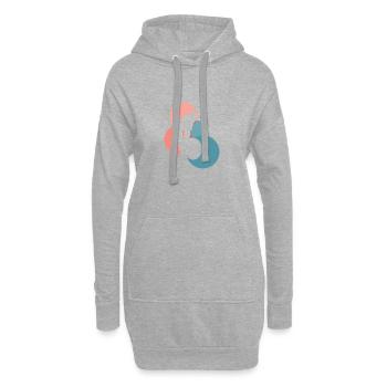 VTT VTT VTT - Sweat-shirt à capuche long Femme - gris chiné - Devant