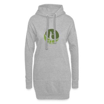 Raquette de badminton Joueur de badminton - Sweat-shirt à capuche long Femme - gris chiné - Devant