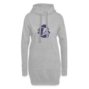 Snowboard Snowboard Snowboardfahrer - Hoodie-Kleid - Grau meliert - Vorne