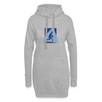 Dribble de basket-ball - Sweat-shirt à capuche long Femme - gris chiné - Devant