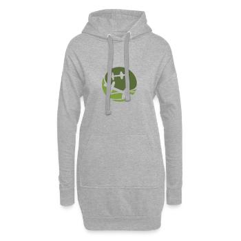 Bodybuilding Bodybuilder Weightlifting - Hoodie-Kleid - Grau meliert - Vorne
