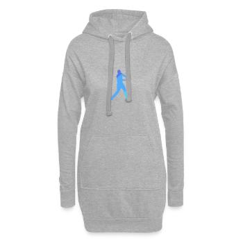 Baseball Baseball Bat Catcher Joueur de Baseball - Sweat-shirt à capuche long Femme - gris chiné - Devant