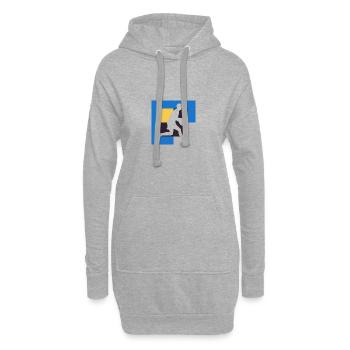 Basketball Hooping Basketballer - Hoodie-Kleid - Grau meliert - Vorne