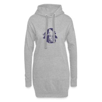 Cyclistes Cyclistes à vélo - Sweat-shirt à capuche long Femme - gris chiné - Devant