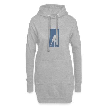Hockey sur gazon, Hockey sur gazon, Joueuse de hockey, Hockey - Sweat-shirt à capuche long Femme - gris chiné - Devant